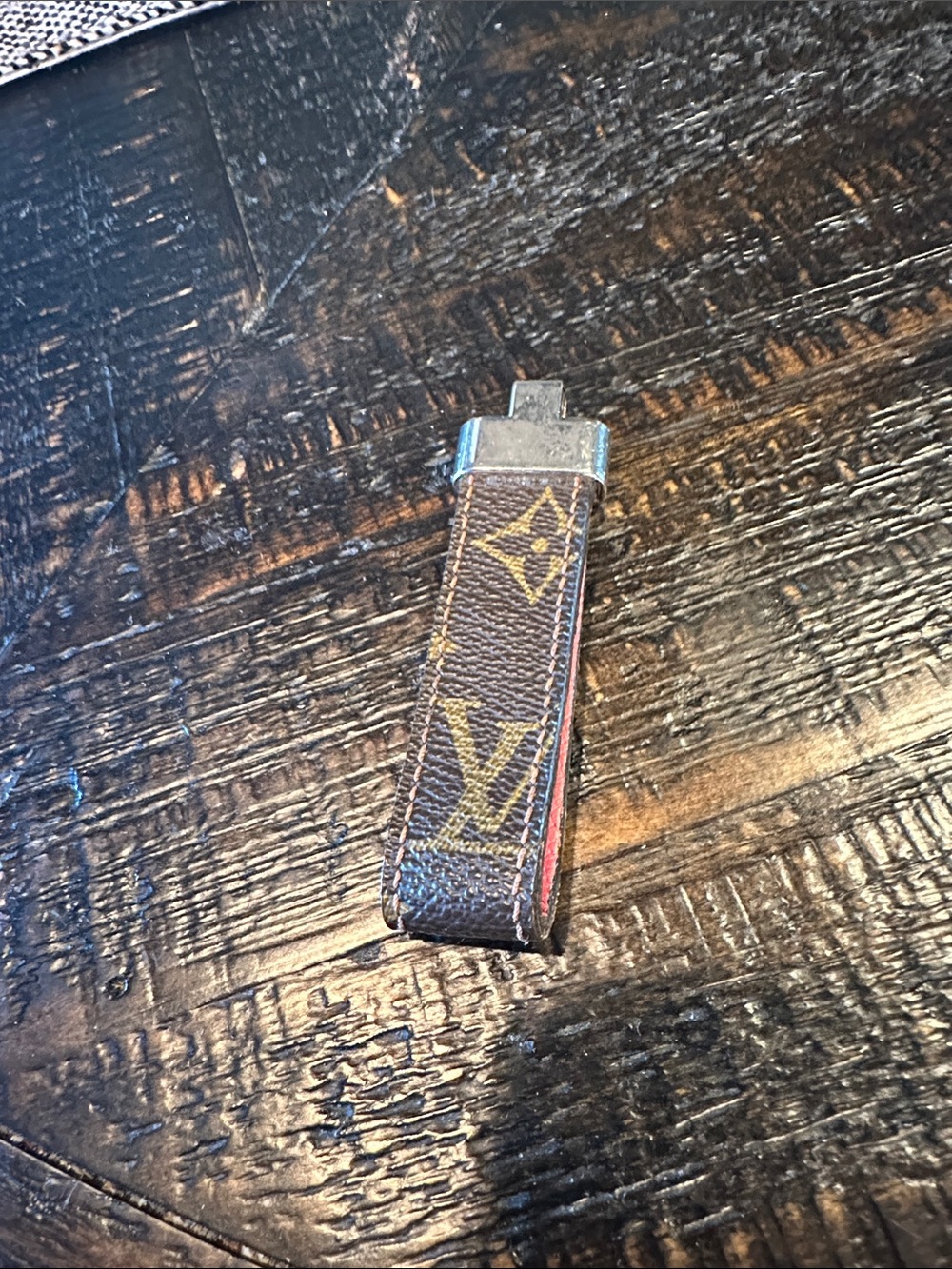 Louis Vuitton Brown Monogram Leather Key Fob
